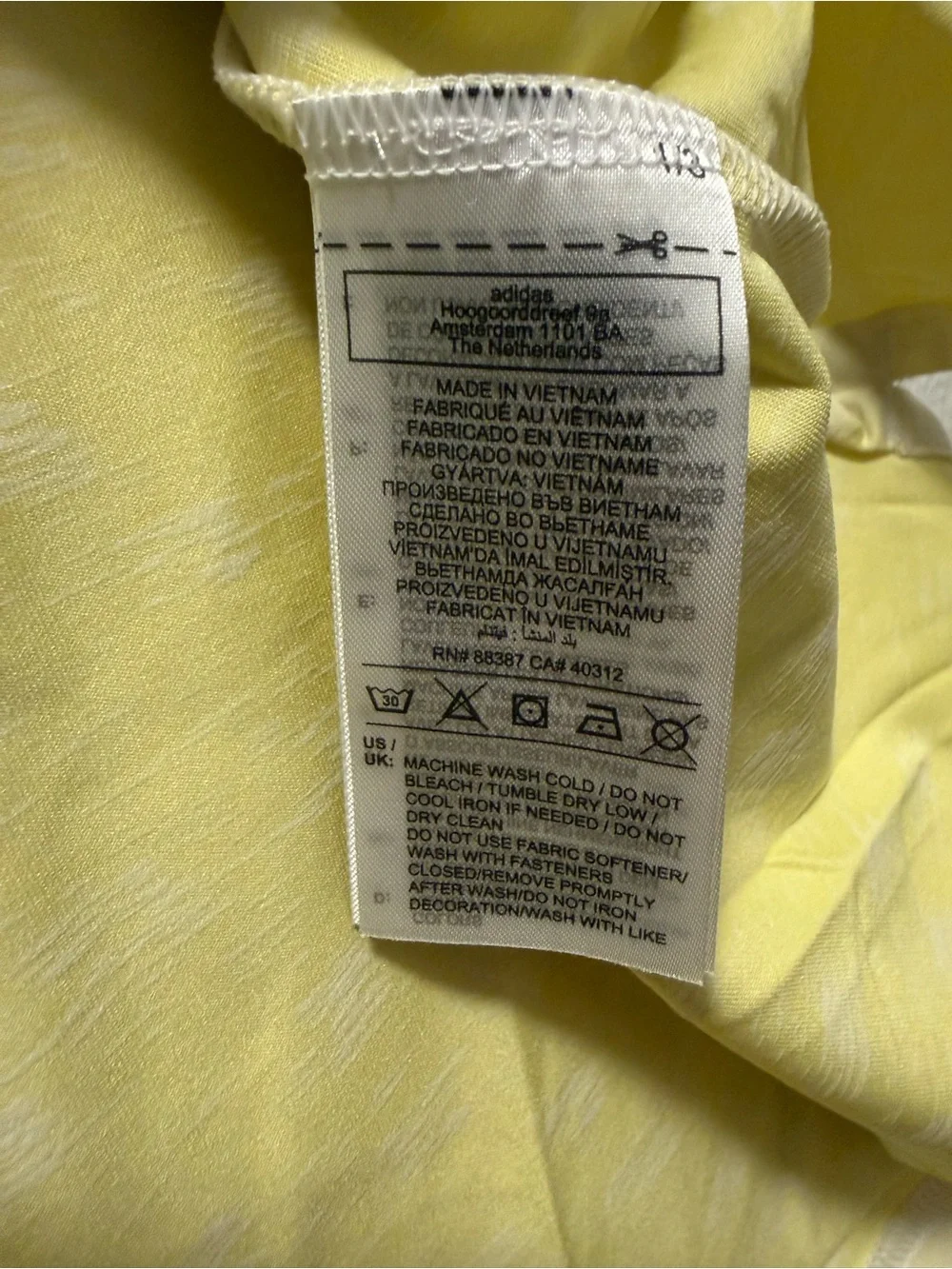 Adidas Men’s Ultimate 365 Yellow Novelty Print Performance Polo Shirt. Large